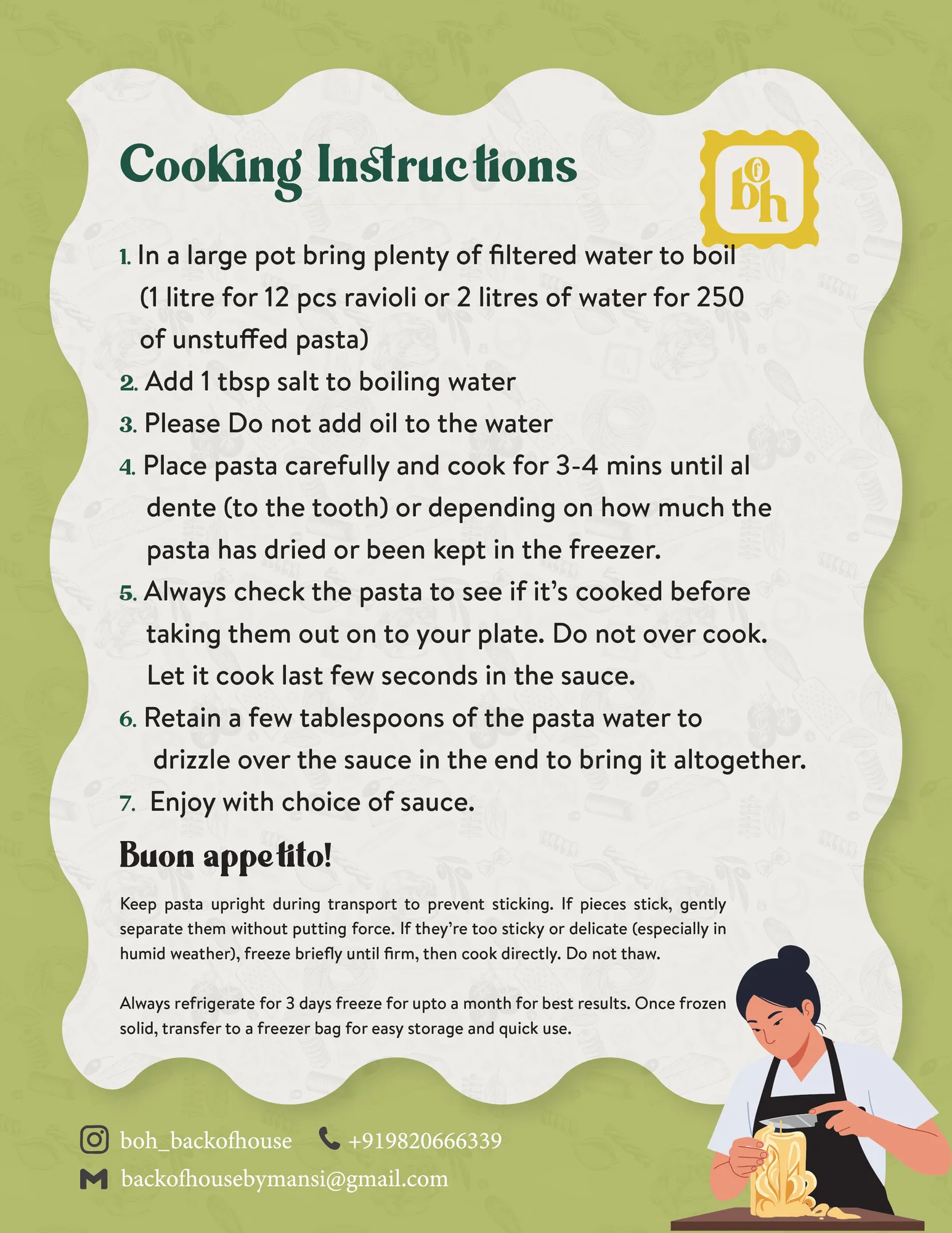 Cooking Instructions